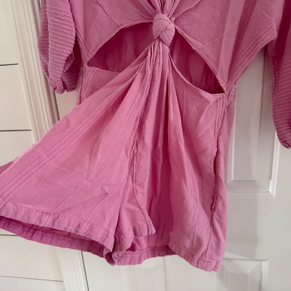 Free People Peekaboo Pink Romper - Picture 2 of 5